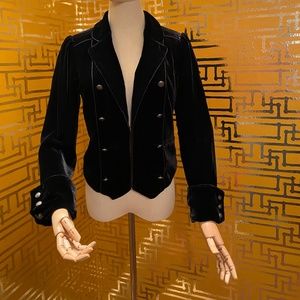 Paige Maribel Black Velvet Jacket